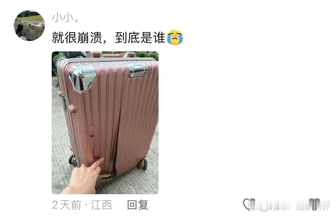 看见自己行李箱被坐坏但是不敢吱声的大学生在座位上belike.... 