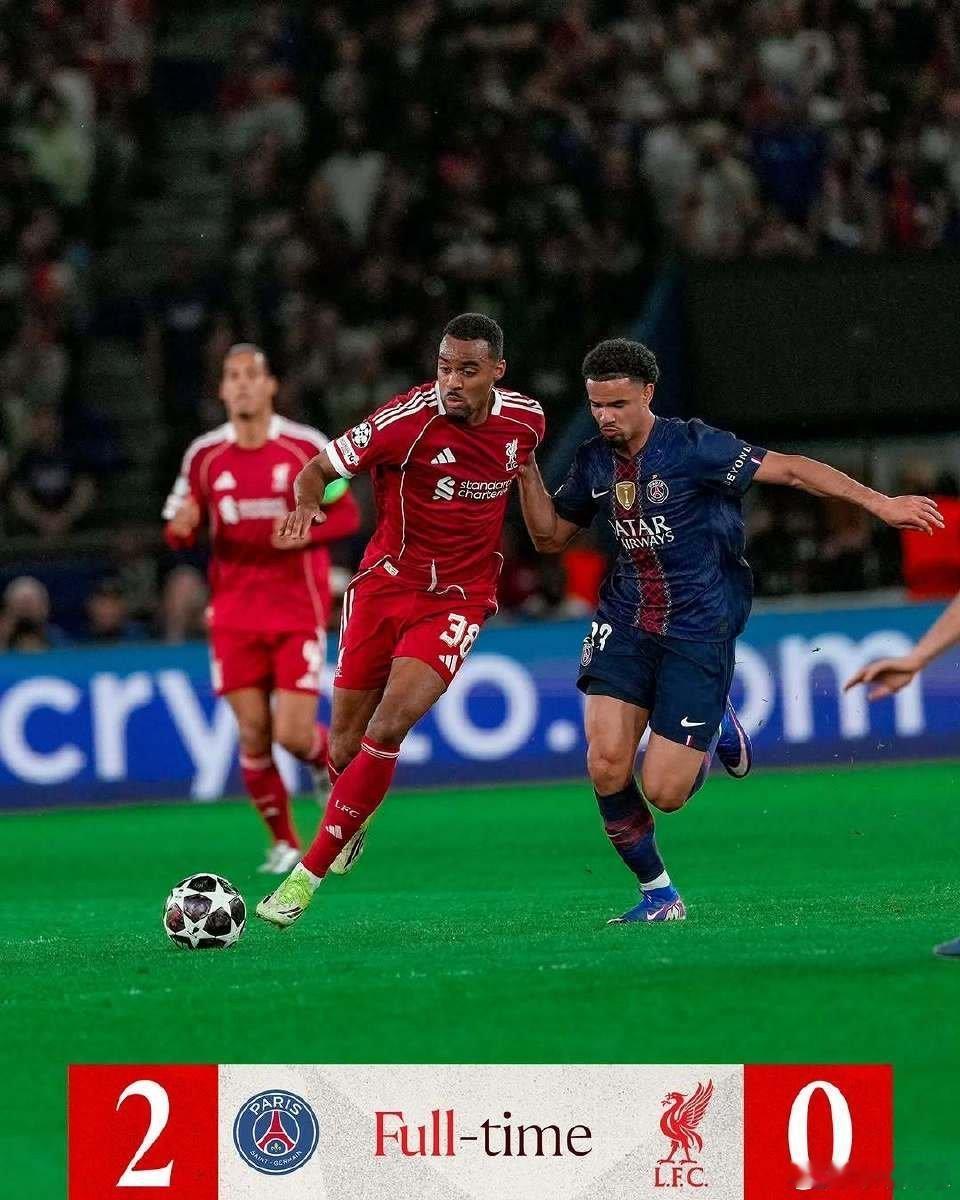 巴黎圣日耳曼2比0利物浦 欧冠1/4决赛首回合，巴黎圣日耳曼主场2比0战胜利物浦