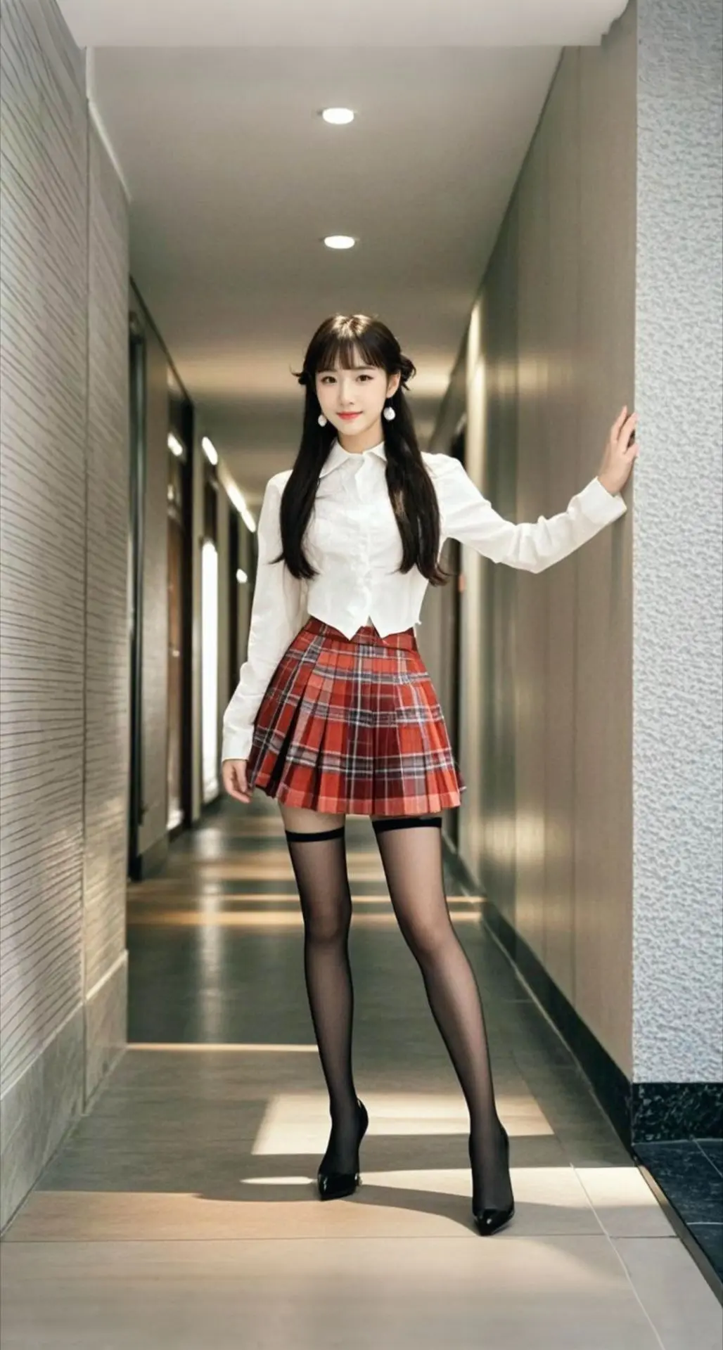 AI扩图 AI白衫娇影