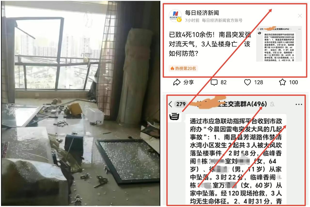 南昌强对流天气酿惨剧：4死10余伤，3人坠楼！如何有效防范类似风险？




南