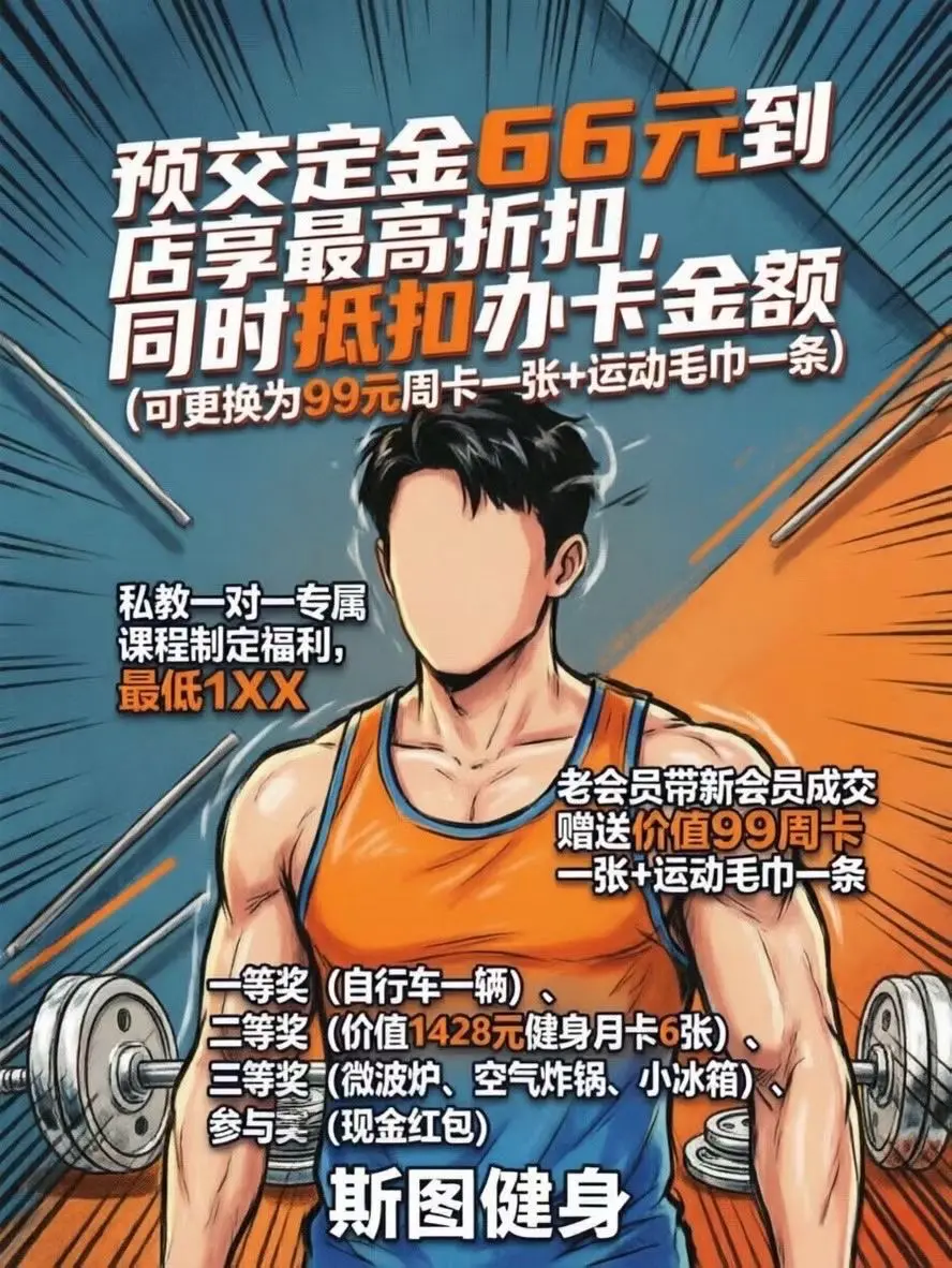 私我免费领取健身卡