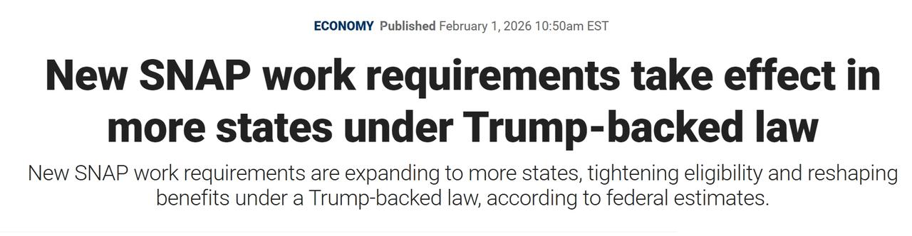 美国新法规：想领福利就必须工作
美国多州已经开始对美国最大的联邦援助项目，补充营