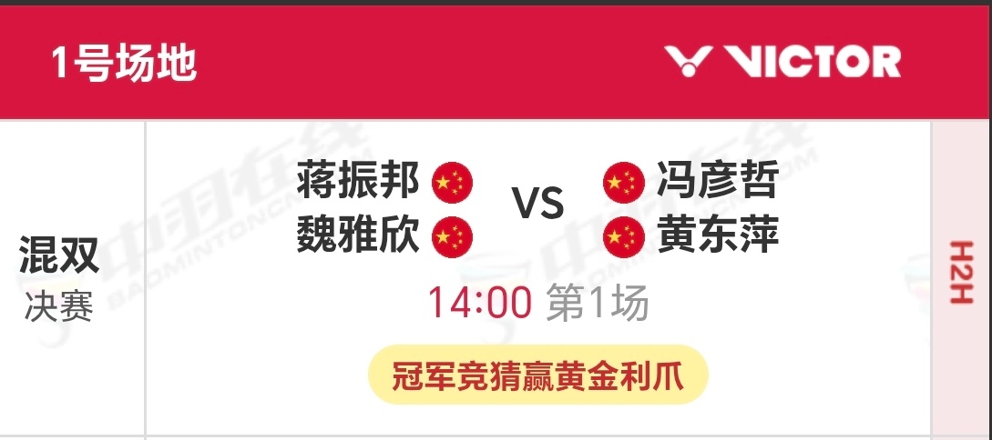 踏萍万里浪 杭州总决赛-决赛12月20日 下午两点第一场黄东萍/冯彦哲vs魏雅欣