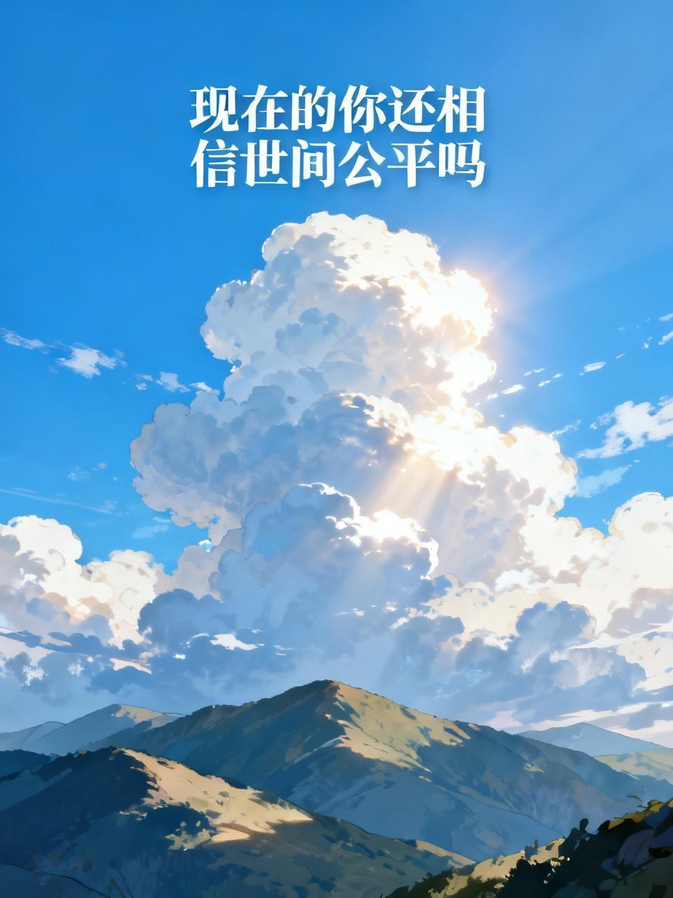 现在的我，对世间公平的看法很复杂。我相信规则层面有公平，比如高考，大家都在同一起