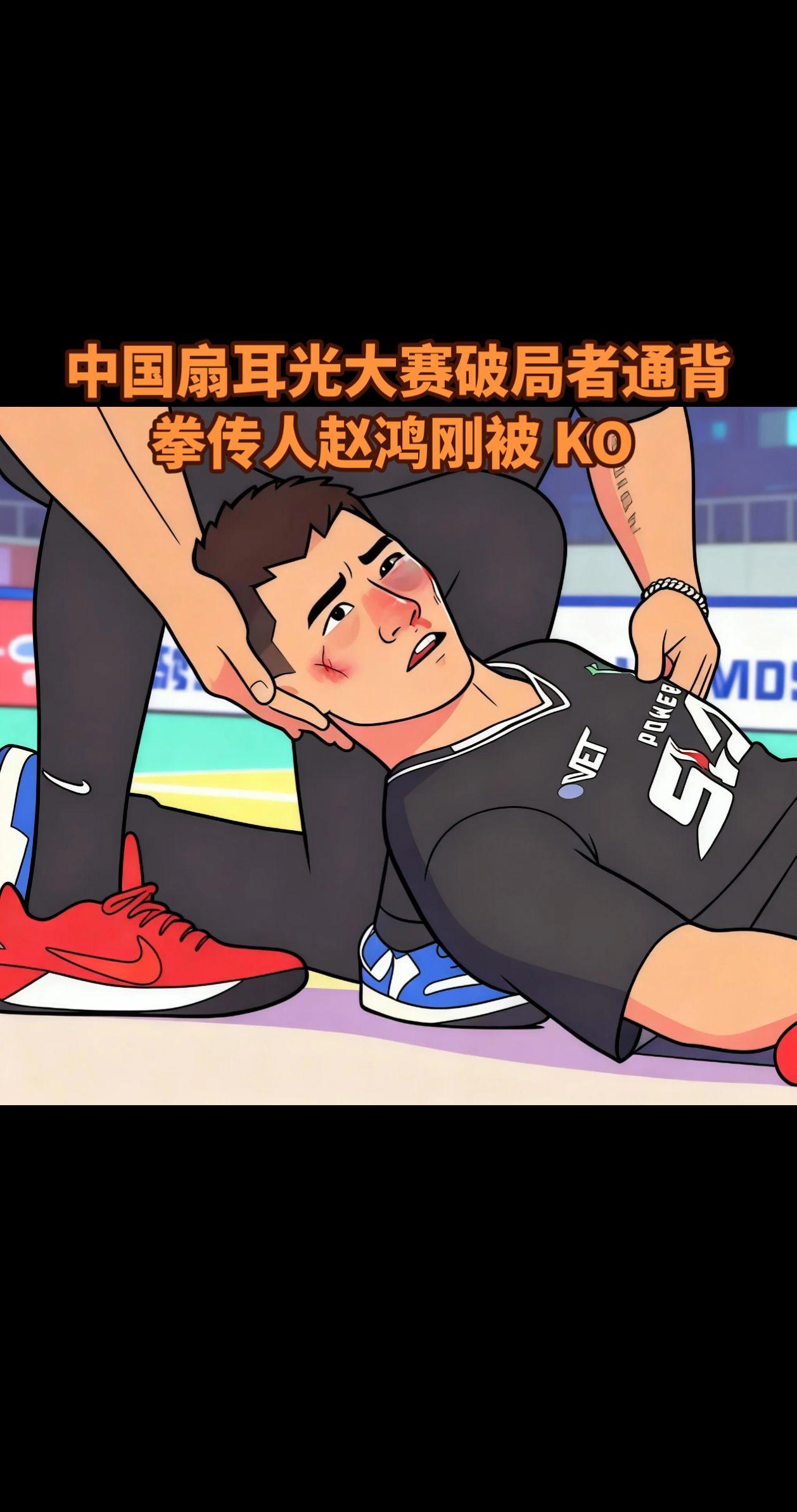 中国扇耳光大赛破局者通背拳传人赵鸿刚被 KO ＃拳击＃精彩瞬间＃扇耳光大赛＃通背