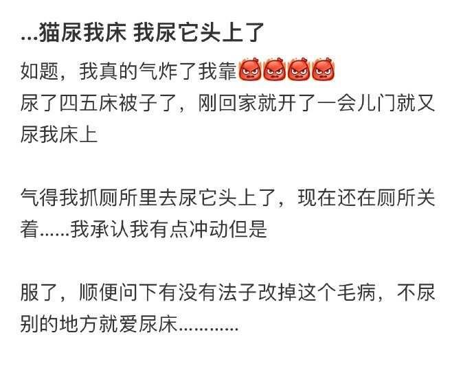 …猫尿我床 我尿它头上了 ​​​