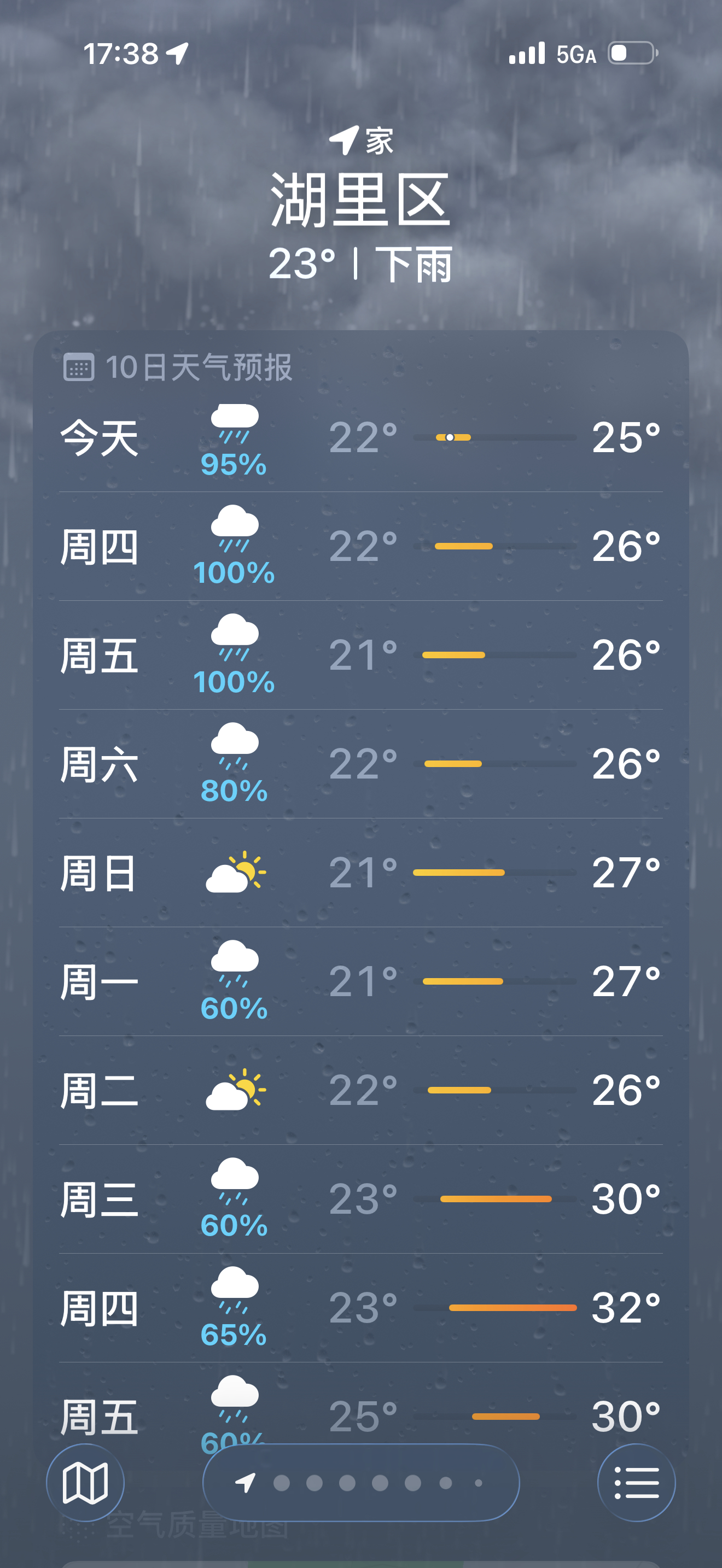 最近别来厦门旅游。天气很糟糕。 