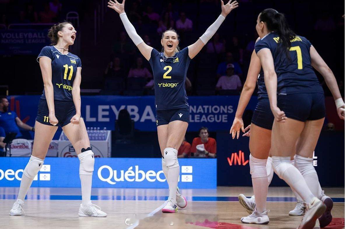 💥 乌克兰取得队史首场国家排球联赛（VNL）胜利🇺🇦 乌克兰 3-2 德国
