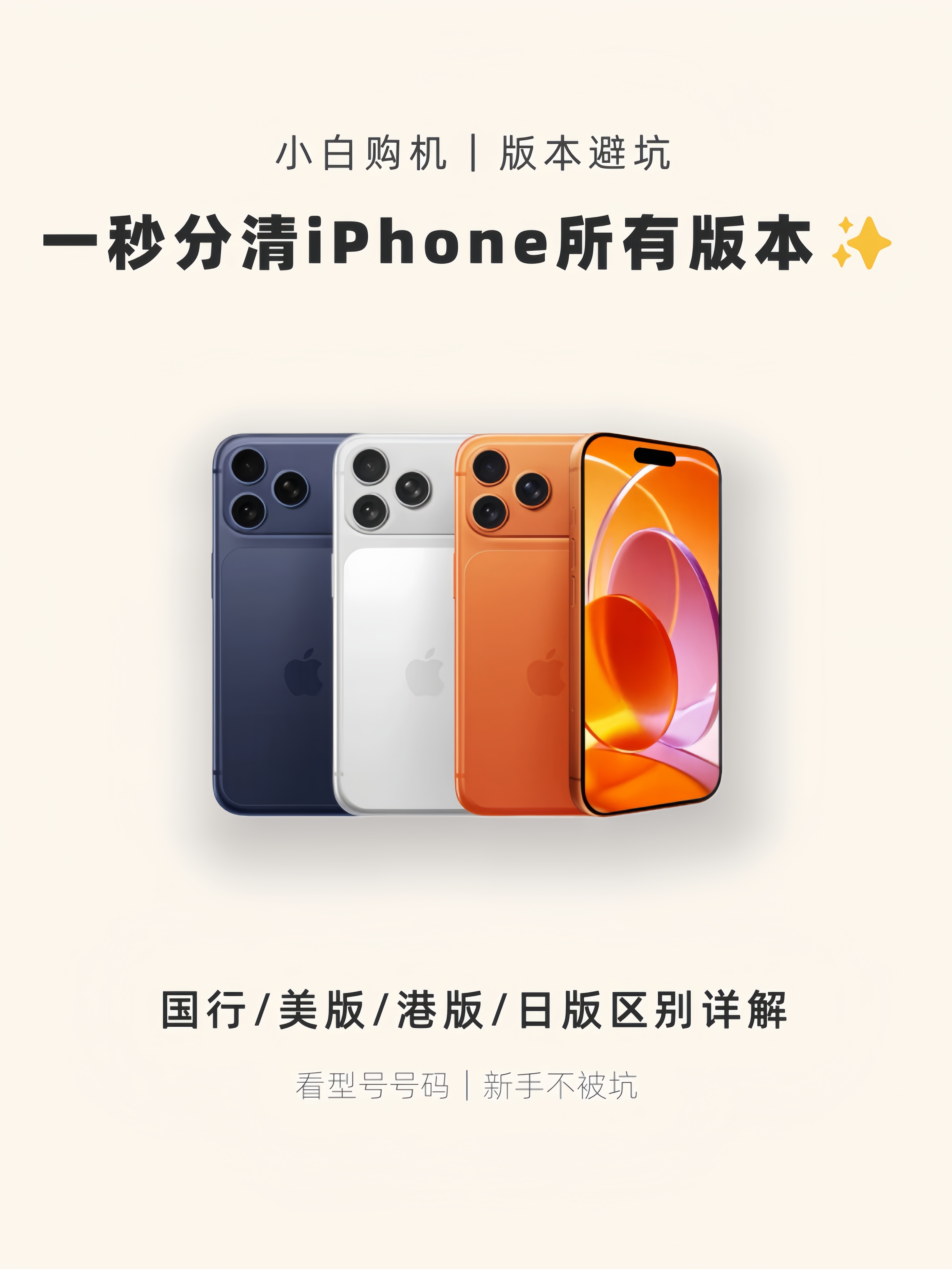 iPhone版本应该怎么区分？看懂少走弯路！iPhone iPhone17 苹果