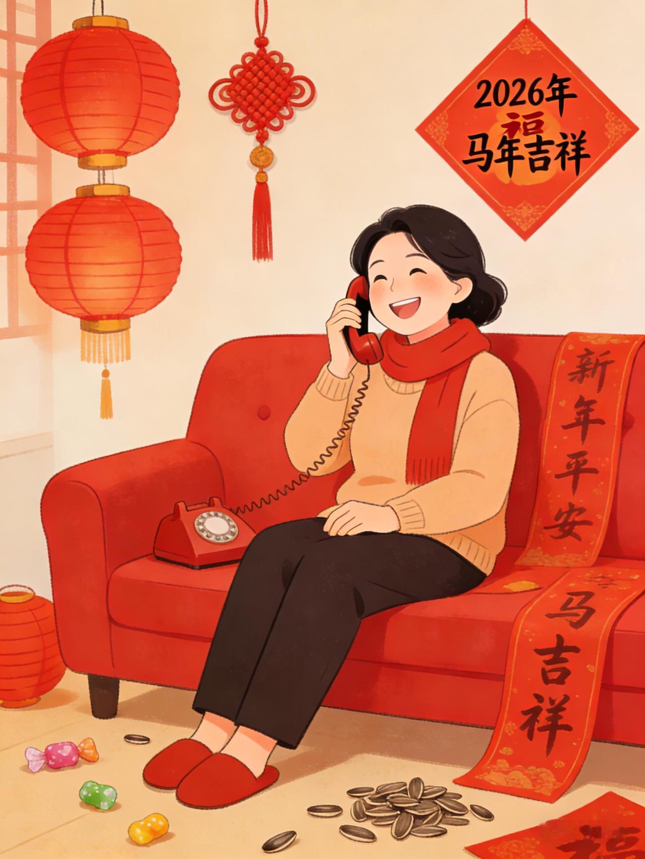 大年初一给妈妈打电话，打了好多次都打不进去，原来妈妈的电话一直被祝福占线。
原来