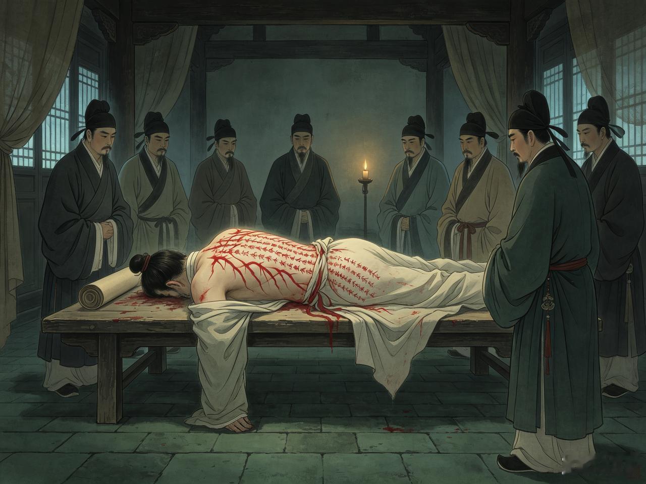 唐朝蒲津县衙的停尸房里，卢嗣宗的尸体已经放了三天。没人敢动他。背上的红痕像鞭子抽