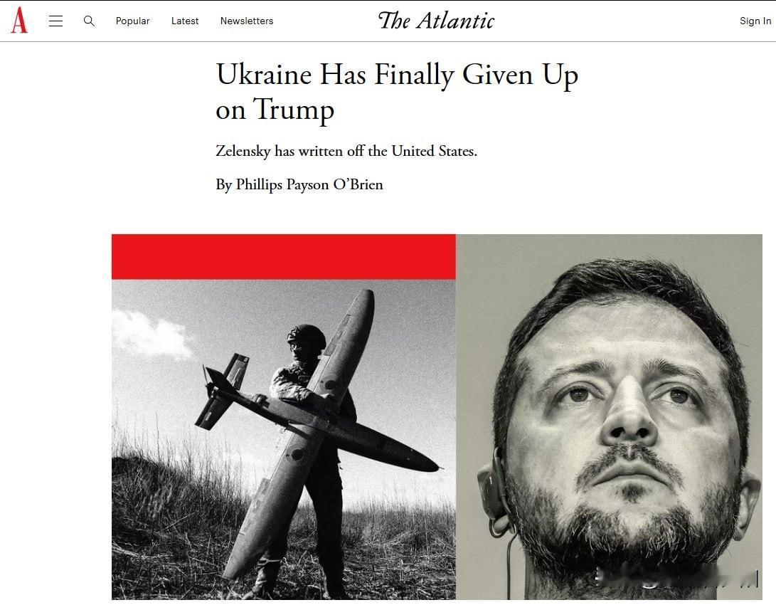 美国《大西洋月刊》爆料，乌克兰现在彻底不指望美国了。

基辅过去一年多一直在讨好