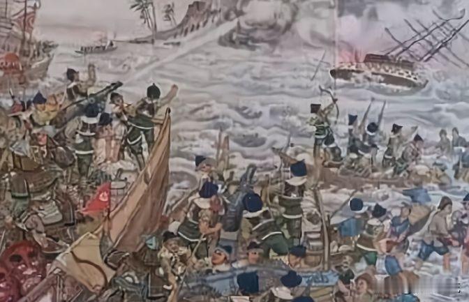 1644年四月初一，日本武士竹内右卫腾右门和他的儿子竹内藤藏率三艘船合计58人出