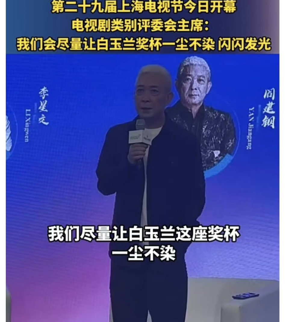白玉兰评委会主席，尽量让白玉兰这座奖杯一尘不染。什么大惊小怪的？古偶怎么就水了，