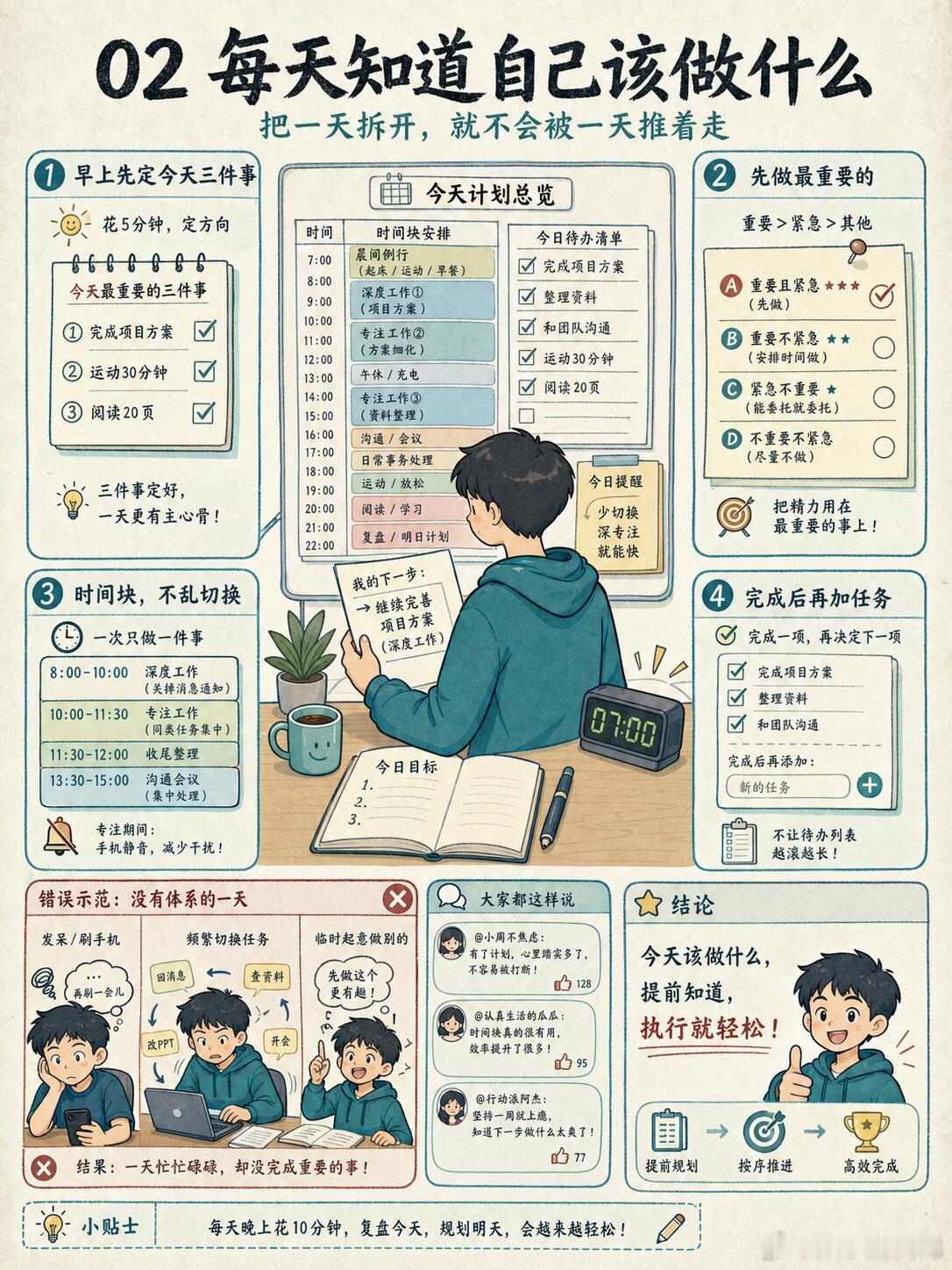 人一旦有了体系，不管做什么都能成功，很多人不是不努力，而是每天都在“临时决定”：