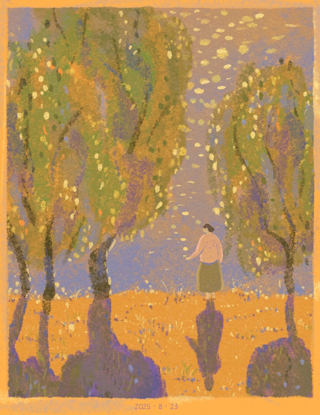 看夕阳时，便让夕阳落在手上 💛