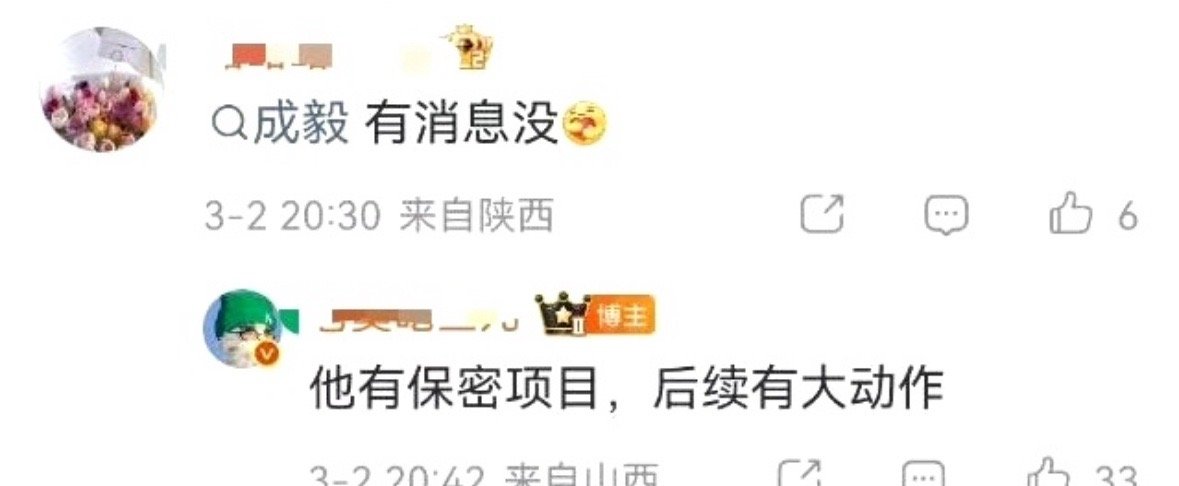 终于吃到成毅的🍉了：保密项目  后续有大动作！ 