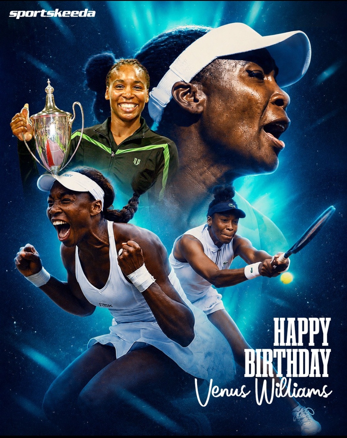 体育大赏 祝维纳斯·威廉姆斯46岁生日快乐！🎂🎾❤️🏆 49个单打冠军  