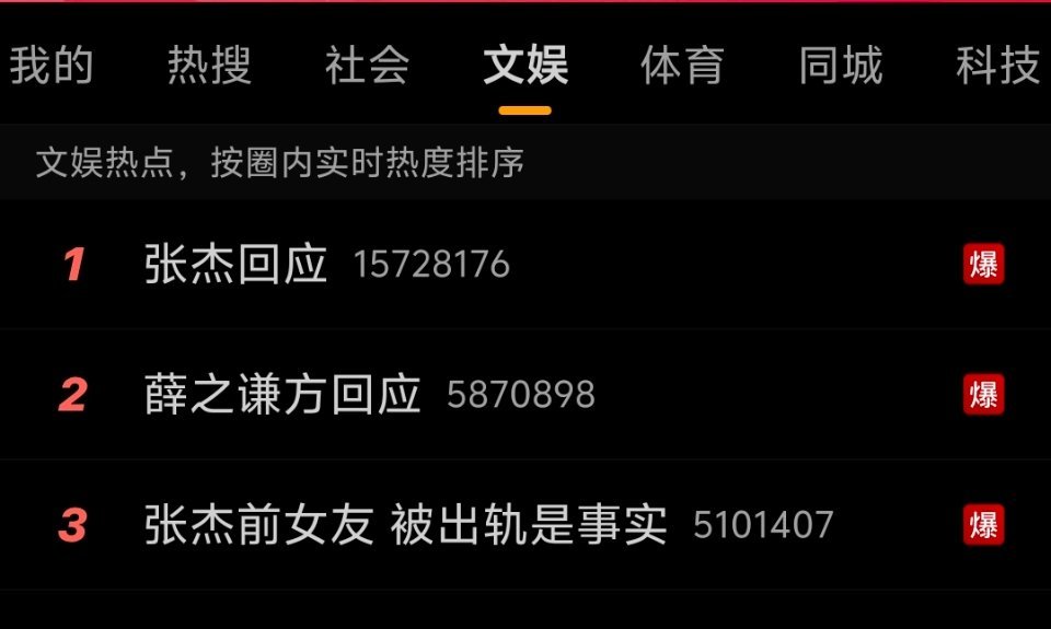 张杰前女友 被出轨是事实娱乐圈扯头花，你来个爆搜，我也来个爆搜。看了一下，基本都