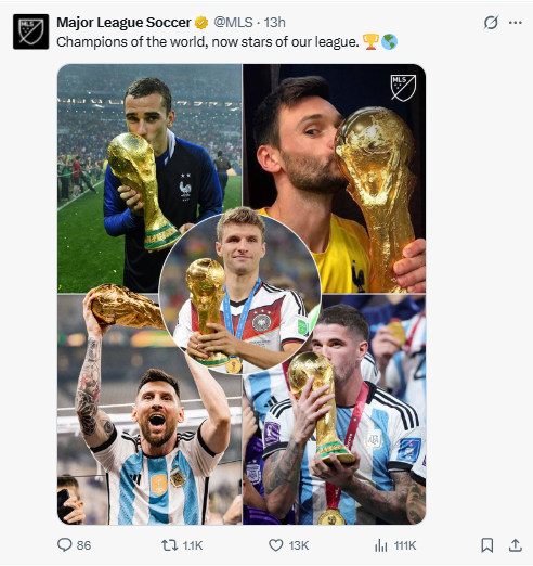 没个金杯，你好意思来美职联吗梅西迈阿密国际