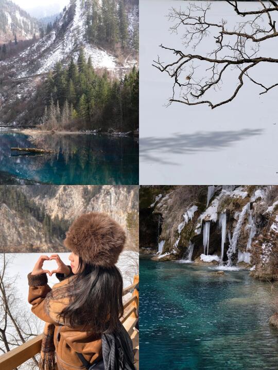 没上过天堂 直到来了冬天的九寨沟