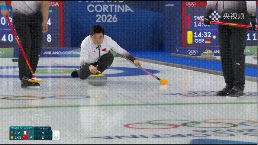 【中国-意大利】第七局晓明好壶再现，中国后手3，中国11-4意大利，在第七局就握