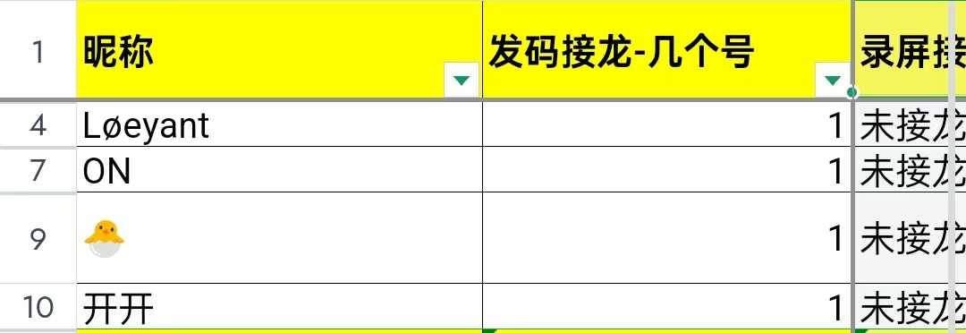绿泡泡id这四位，你们昨晚领了券码但是没做投票录屏接龙，不得已只能公开寻人，请速