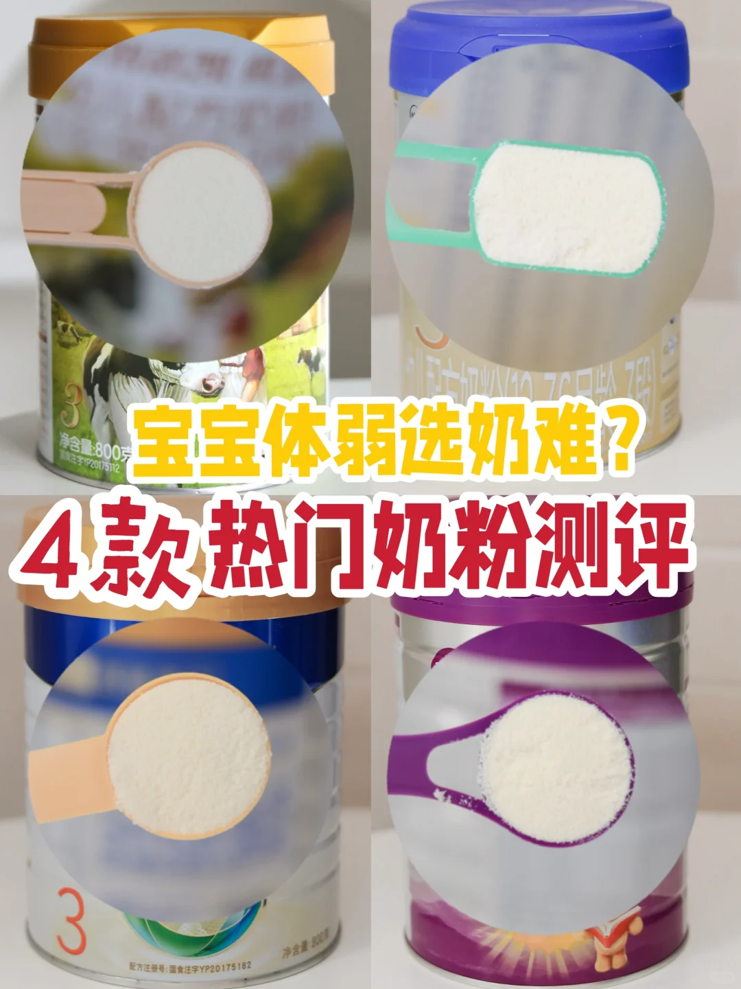 宝宝体弱选奶难❓4款热门奶粉测评来了~