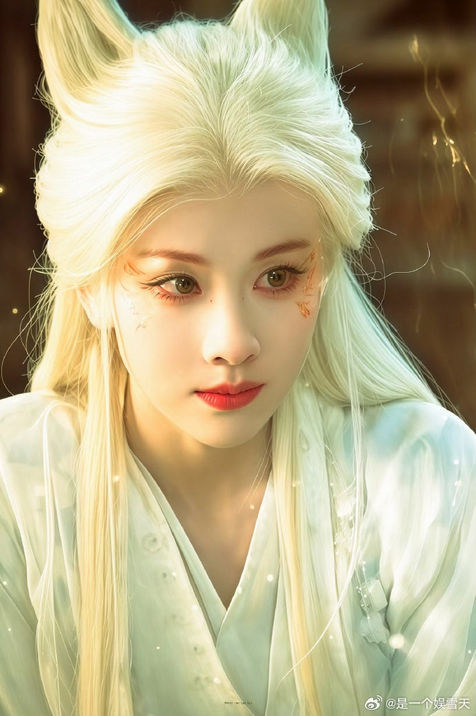 月鳞绮纪仿妆 仿妆来啦～ 参考了剧中夜宴妆，眼妆用了墨绿晕染，唇色是深莓红，配上