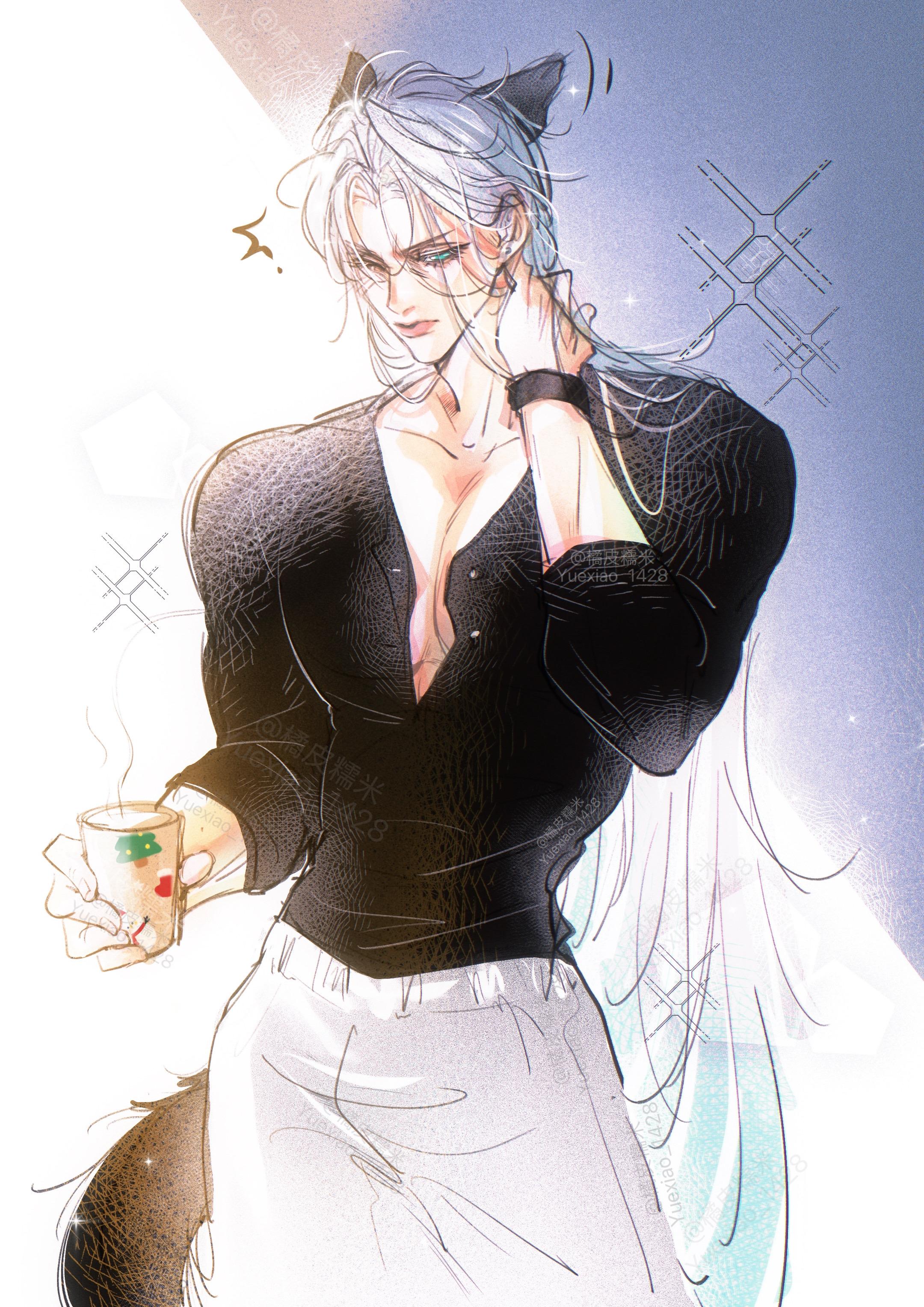 20岁的萨菲罗斯甚是美味😋。上个色，准备多做一张明信片送给预约本子的...