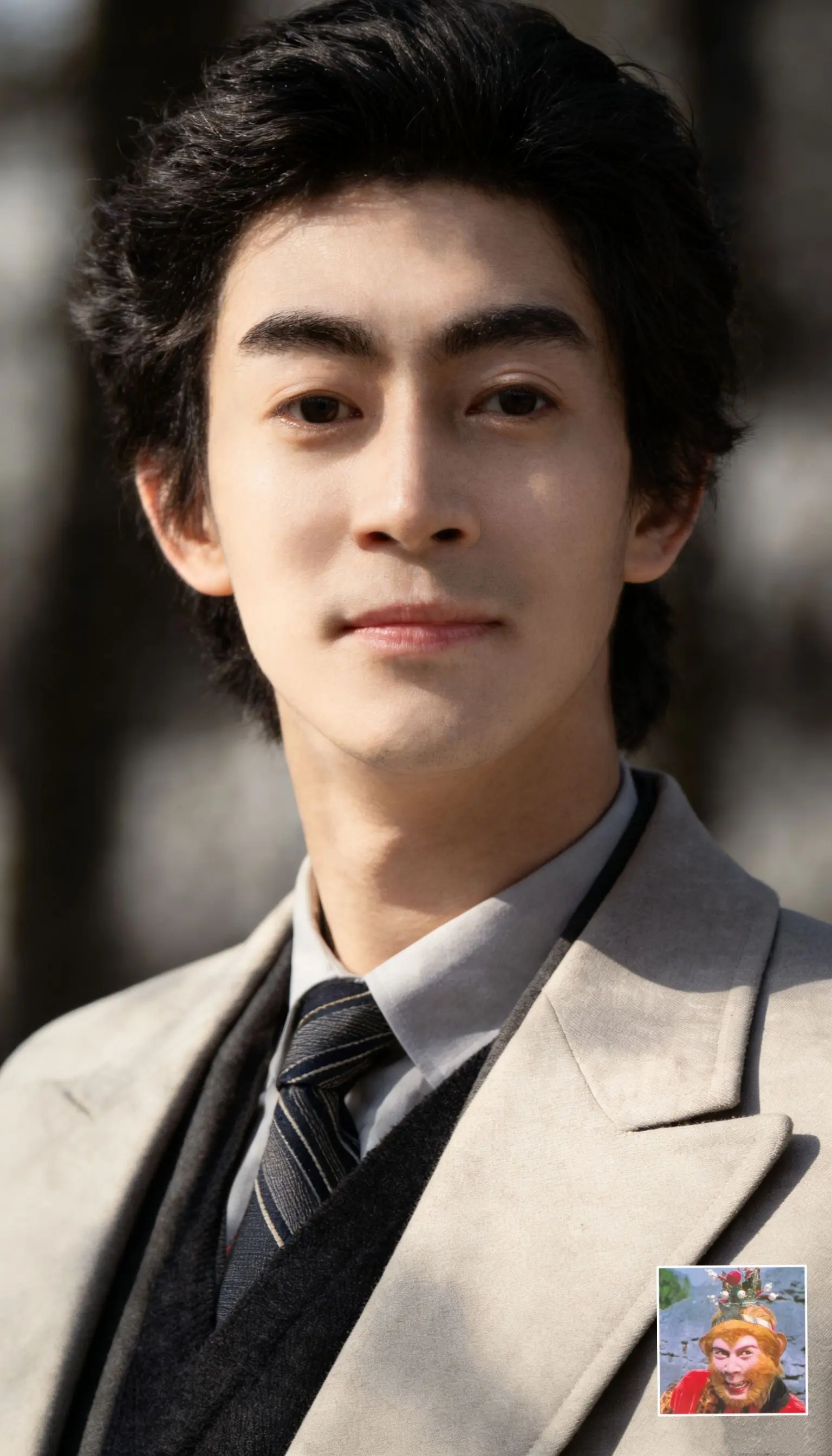 师徒四人年轻时。    ai上色的老照片