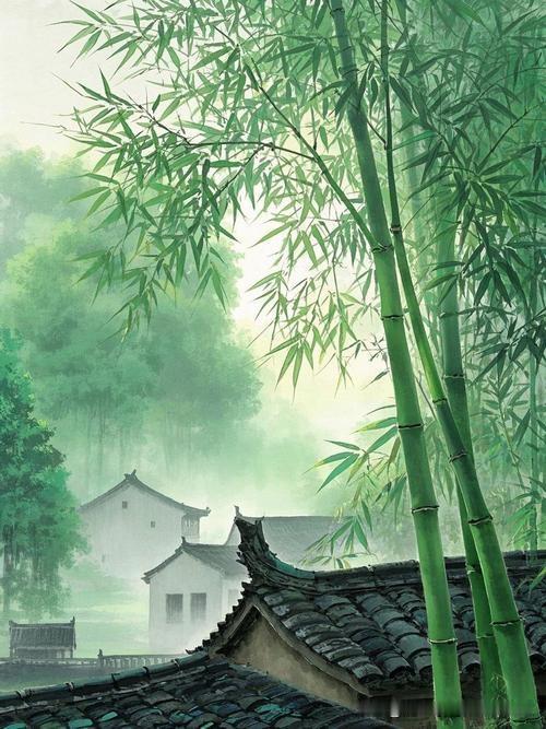 《张谷田舍》
——唐·郑谷
县官清且俭，深谷有人家。
一径入寒竹，小桥穿野花。