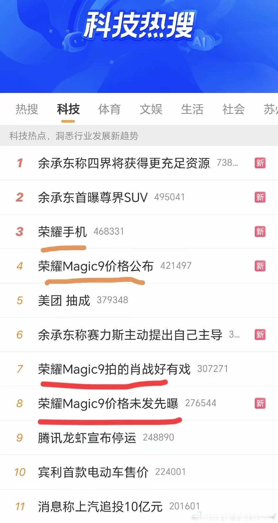 荣耀这次上热搜，确实有点出乎意料。Magic 9 没按常理出牌，直接公布了价格，