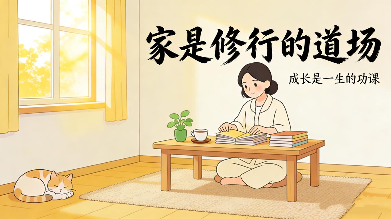 家是修行的道场，成长是一生的功课。
不必向外求圆满，把日子过稳，把心安放好，便是
