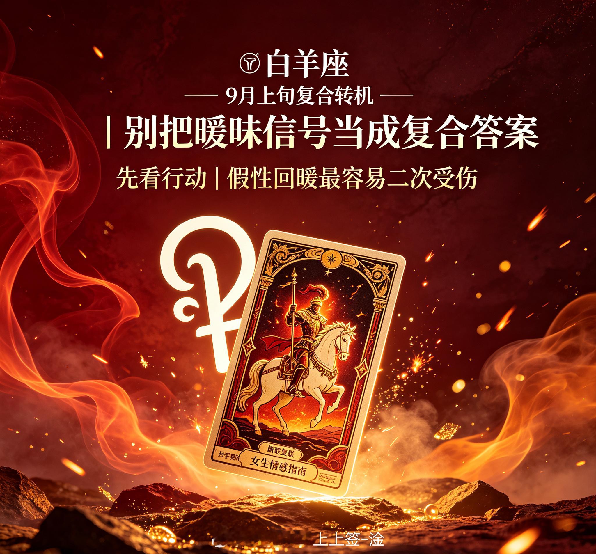 【♈白羊座九月上旬复合｜警惕假性暧昧陷阱】> 你骨子里骄傲，嘴上说着可以放下，夜