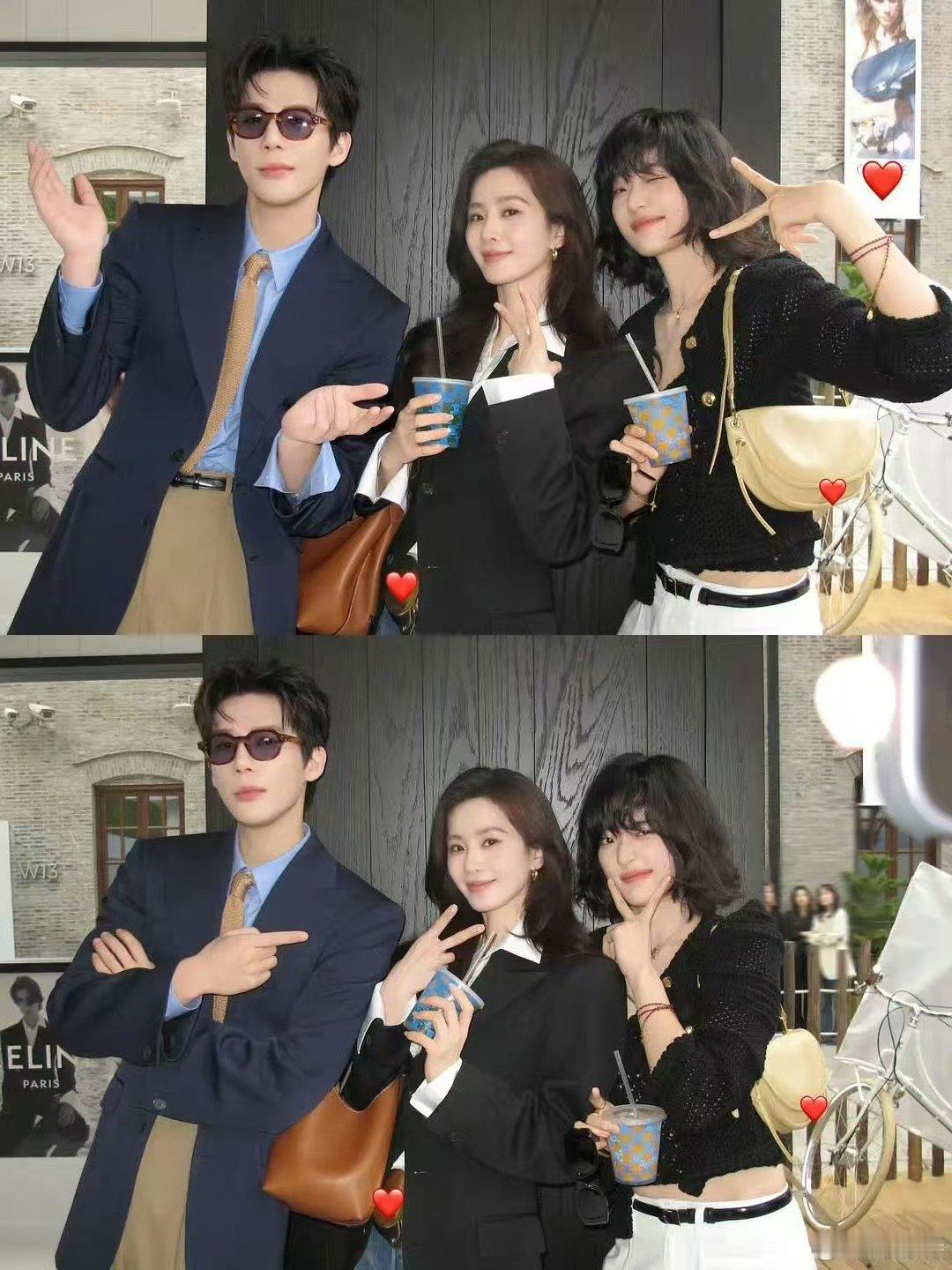 刘诗诗给Celine打码Celine合照 好耀眼的Celine家族 