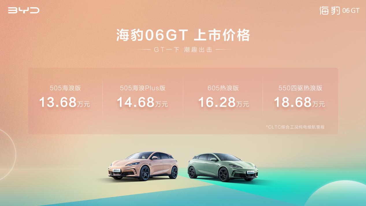 13.68万起售的海豹06GT诚意满满哦！全系标配智能座舱高阶版-DiLink 