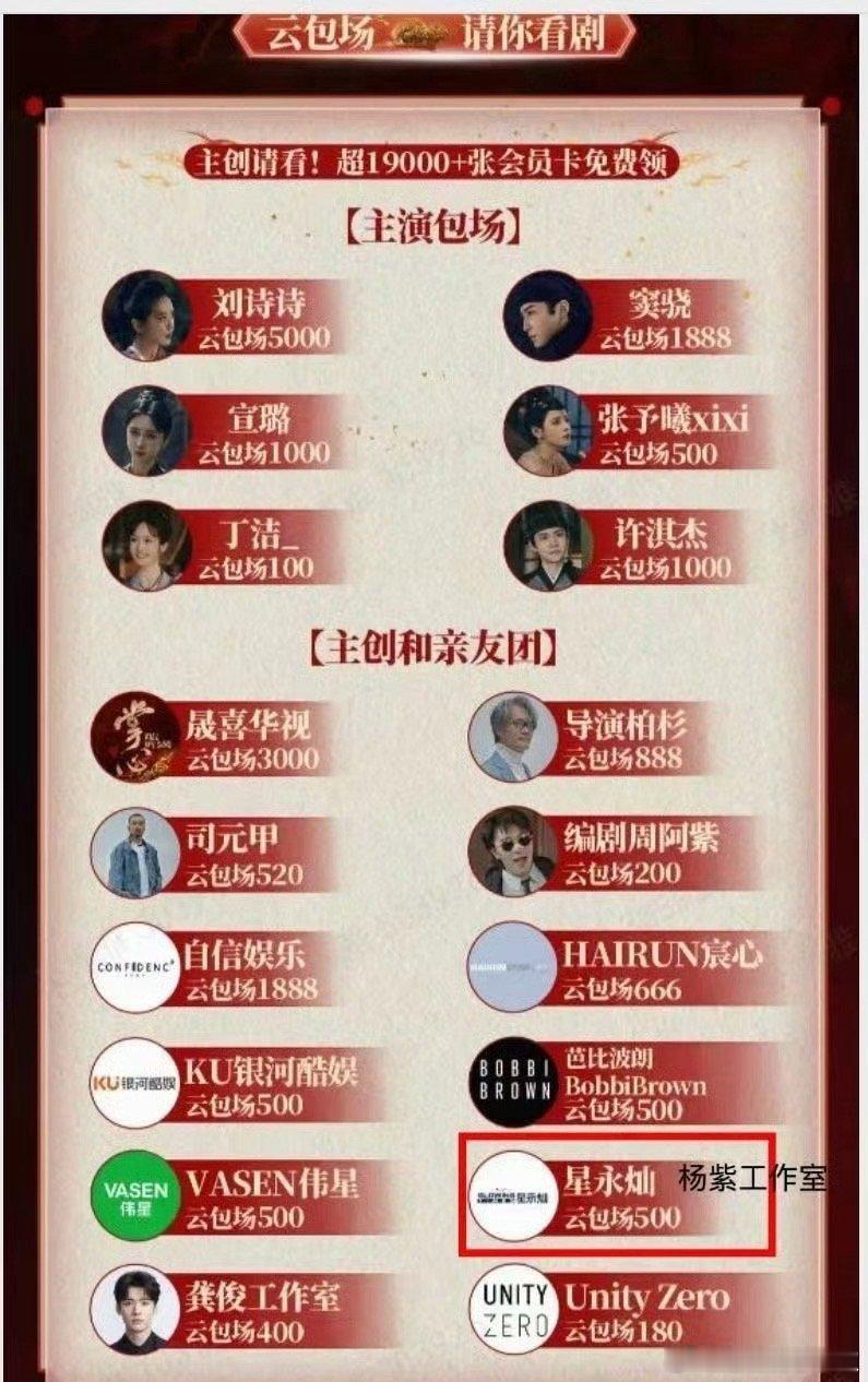 锦绣芳华云包场，今晚来啦[喵喵] ​​​