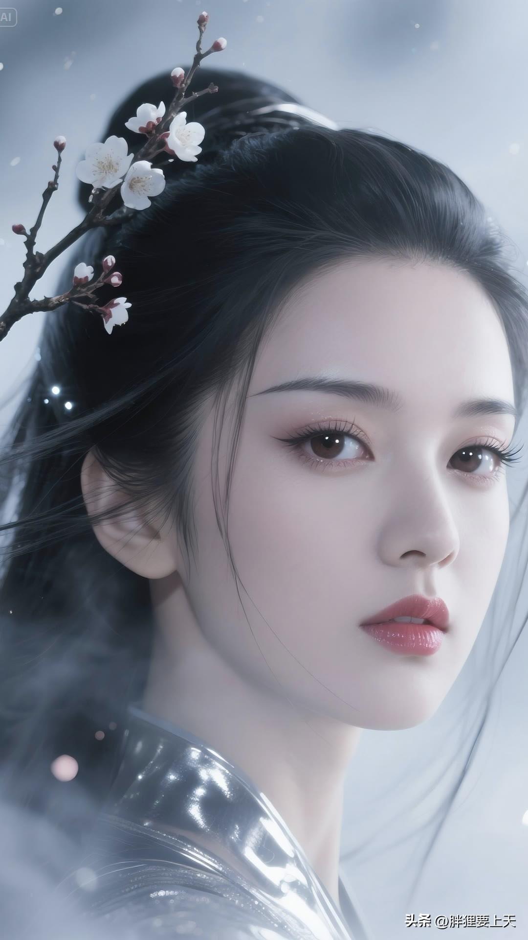 残灯照壁描金钿，玉指轻叩海棠眠。美女人像群 高清美女 古风 汉服