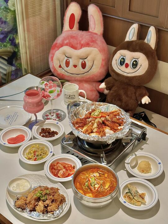 广州新店首发！和Labubu共进韩餐太治愈了！！