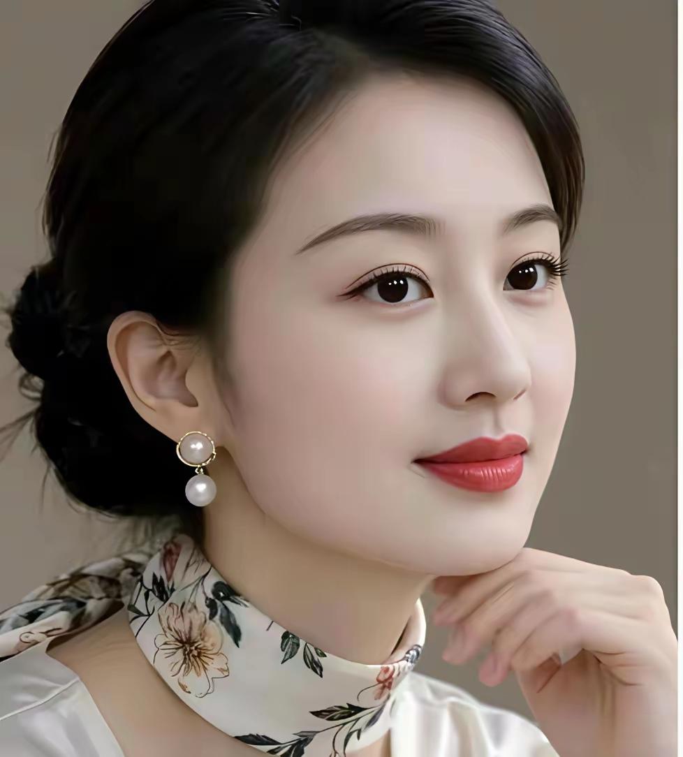 自然美的女人，眉眼灵动和谐，嘴角常带笑意，皮肤有着岁月与阳光赋予的健康光泽。
就