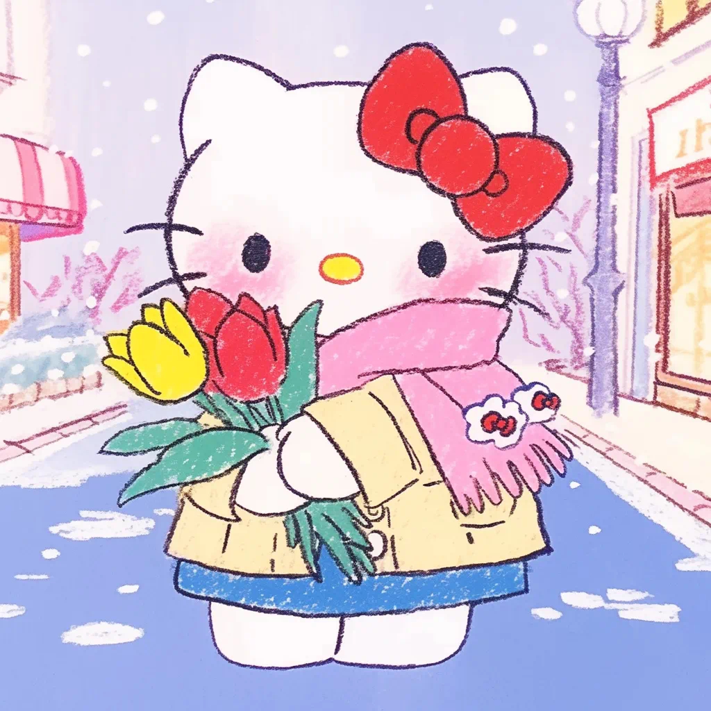 Kitty冬日氛围感头像#头像[超话]##Hellokitty[超话]##可爱头