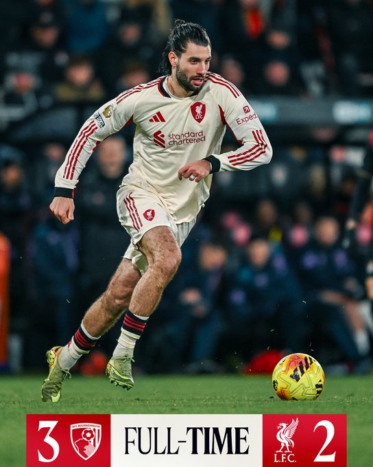 伯恩茅斯3比2利物浦伯恩茅斯3-2绝杀利物浦，利物浦1月英超5轮不胜(4平1负)