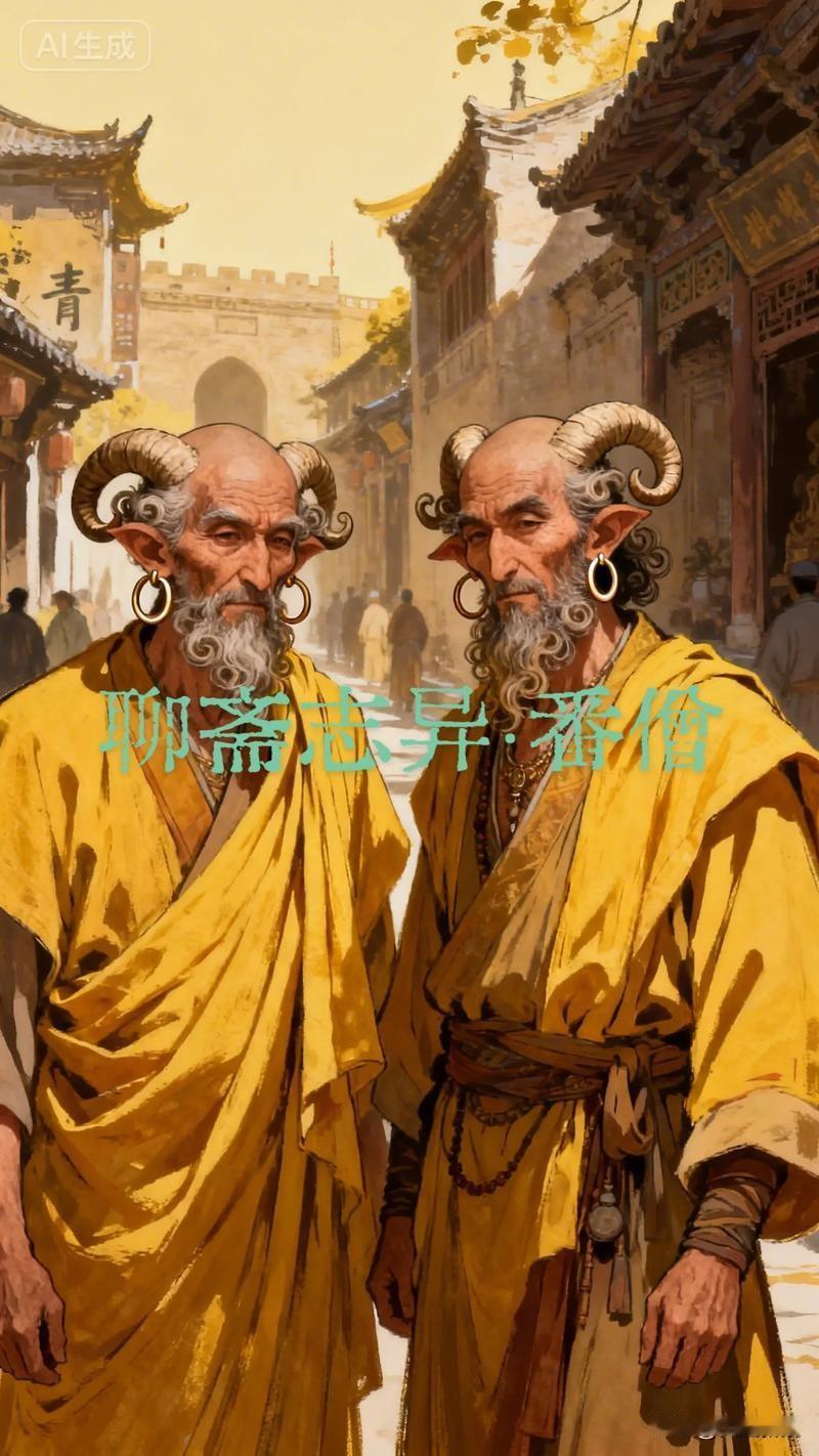 聊斋志异卷三(36)《番僧》白话故事
 
在青州，体空和尚见到两位外国和尚，他们