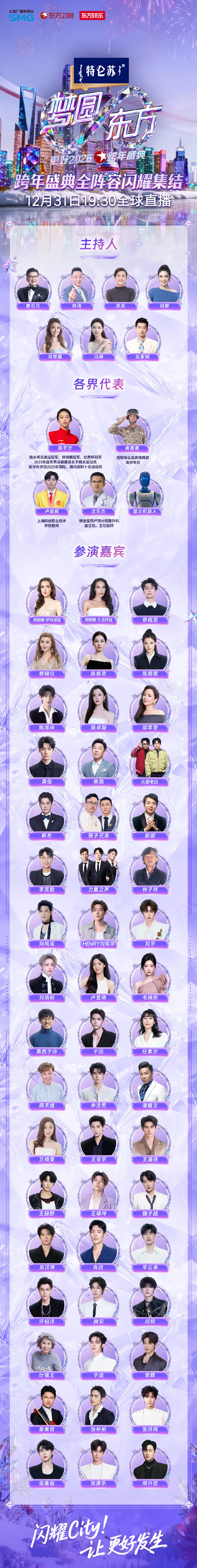 东方卫视跨年演唱会看点肖战、龚俊、智元机器人～