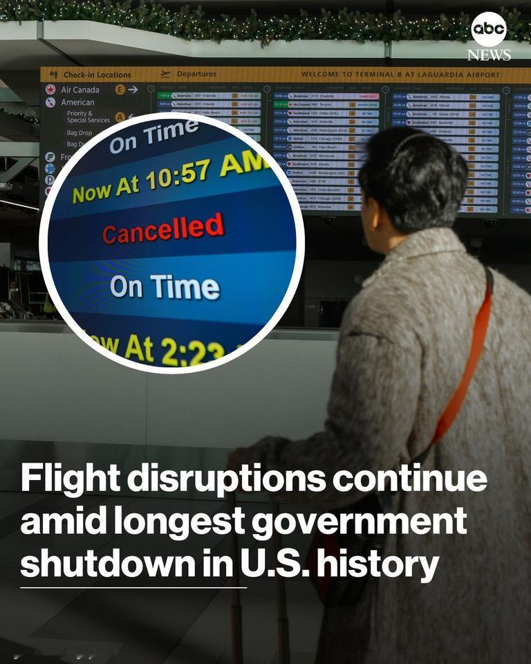 美国史上最长政府停摆期间，联邦航空管理局（FAA）限制了40个美国主要机场的运力