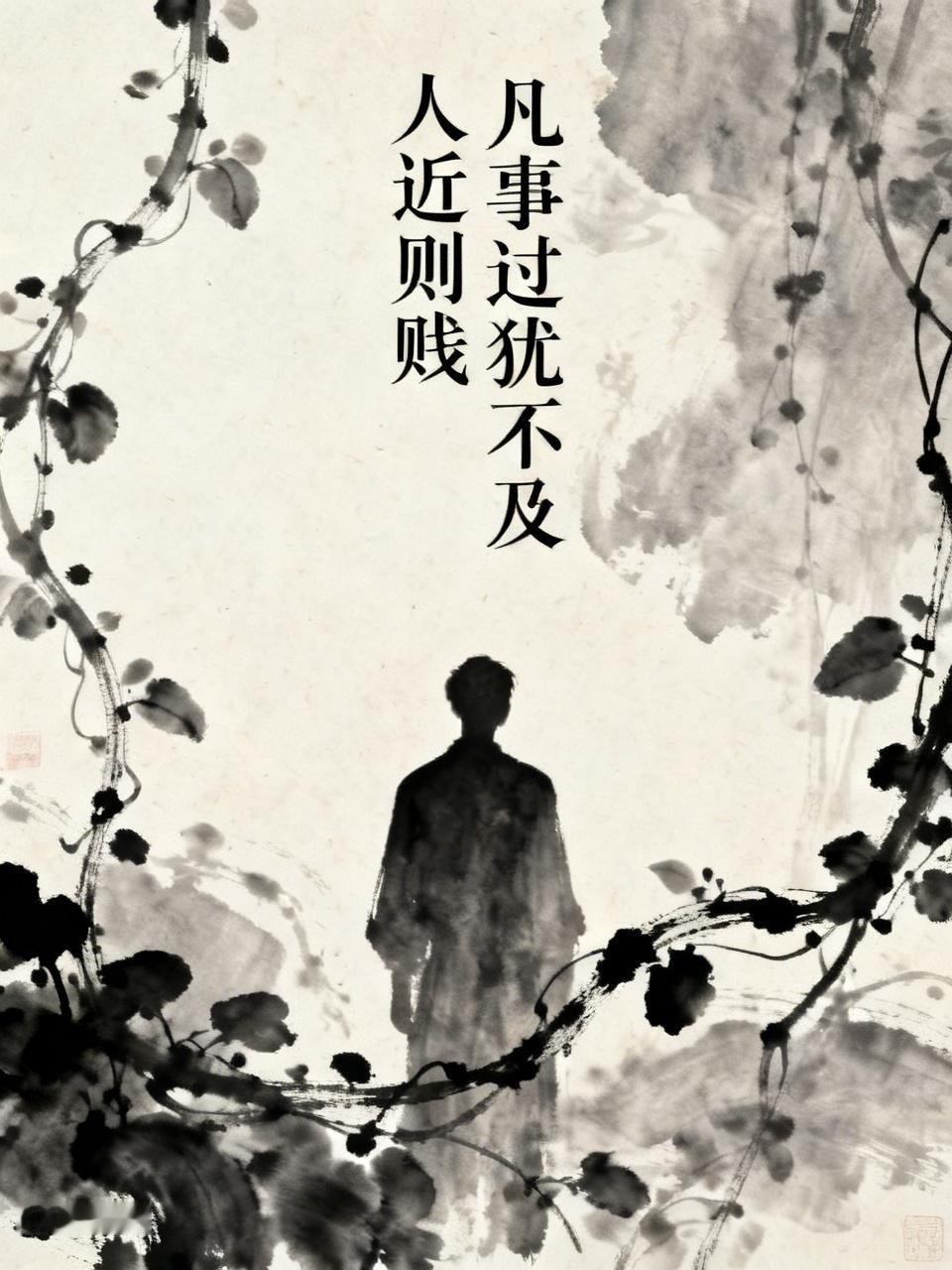 人到一定年纪，得明白凡事过犹不及。余华说“人近则贱”，真是太有道理了。就像《在细