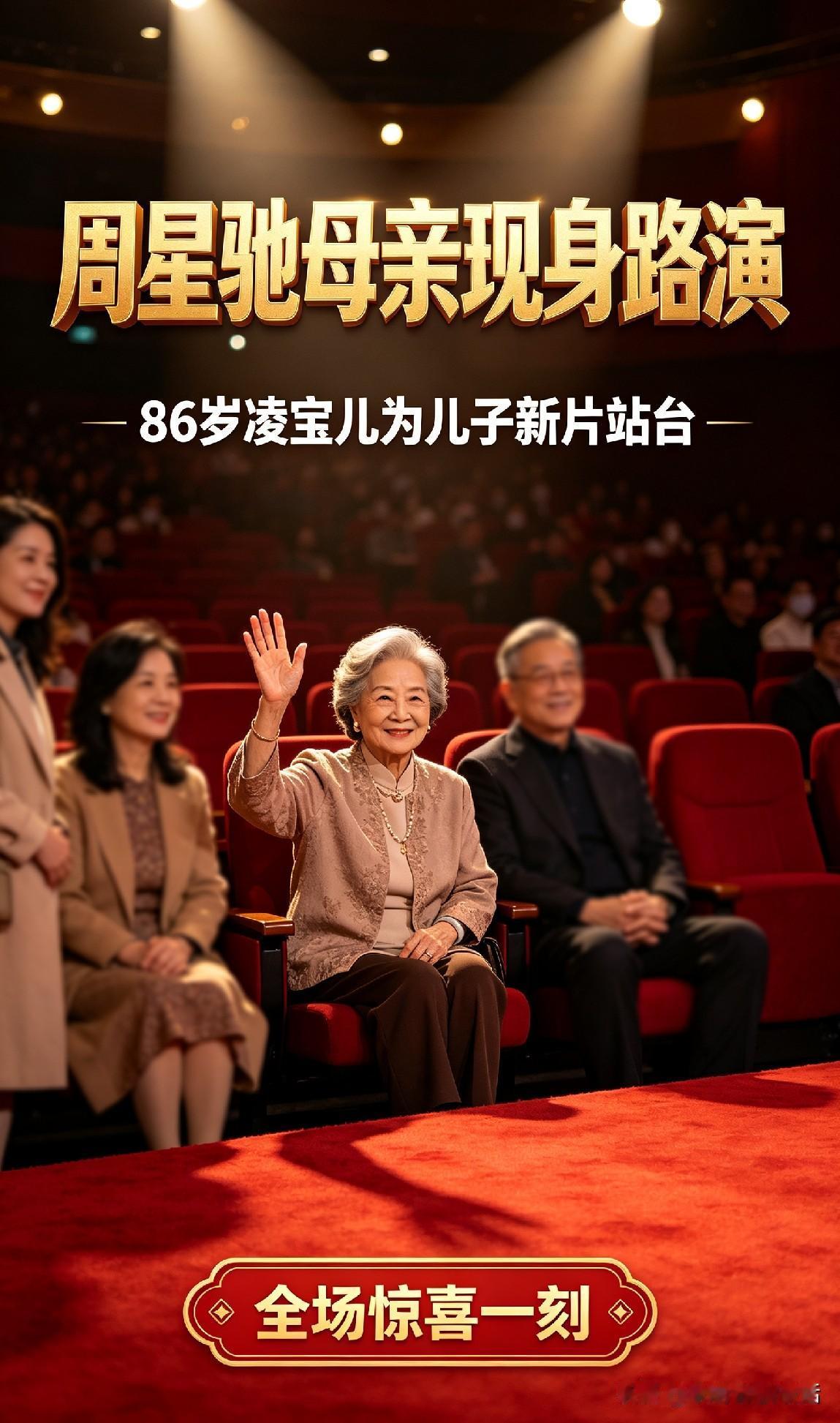 全场最大惊喜！周星驰母亲罕见现身香港路演为子站台
 
群星云集的电影路演现场，台