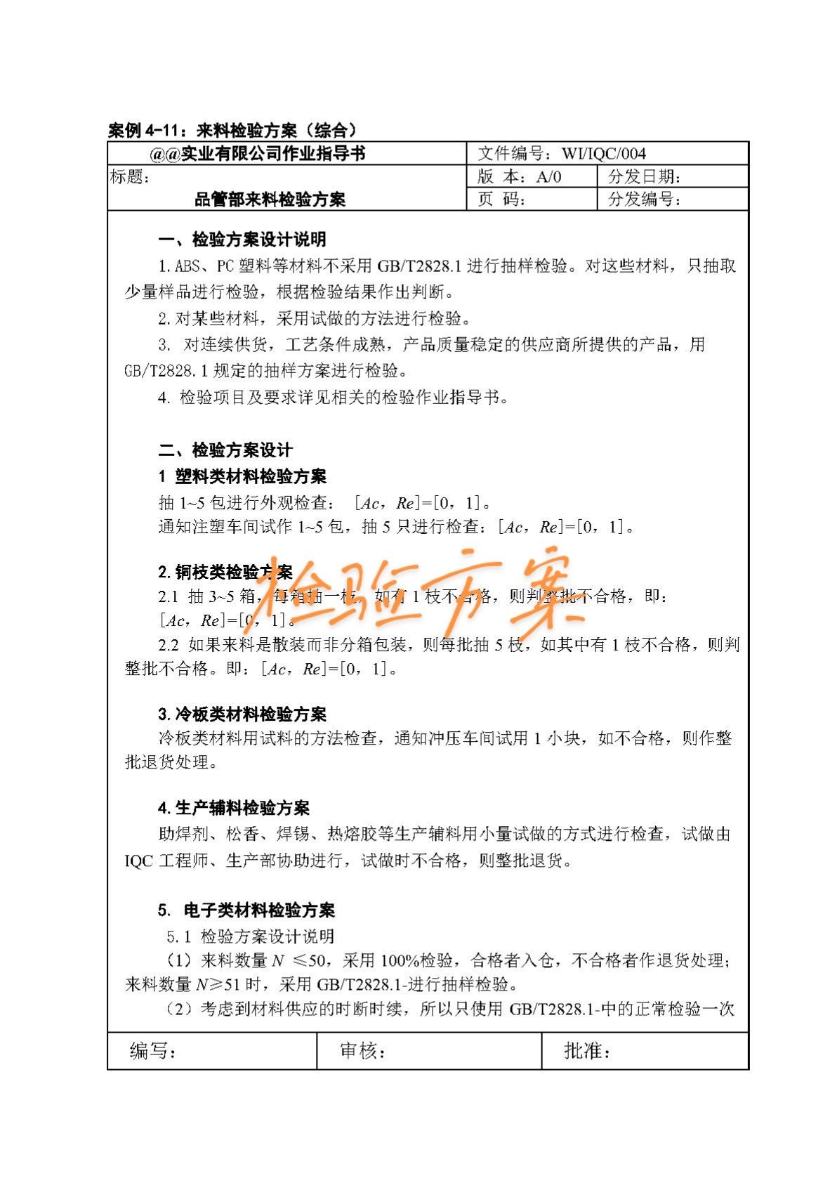 质量管理体系作业指导书类word文件每天跟我涨知识 每天学一点进步多一点 每天进