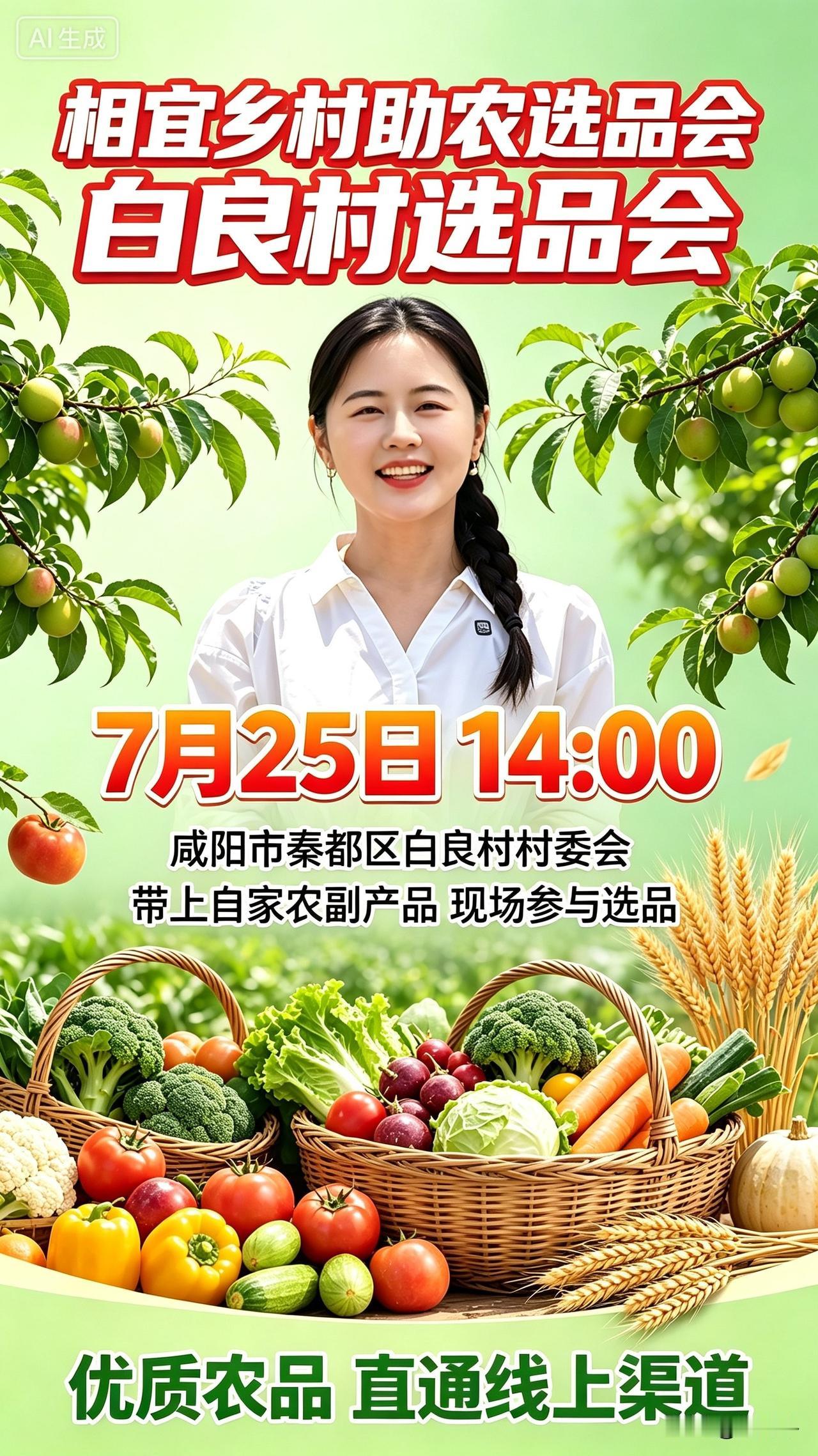今天再次去了趟白良村，下午两点，相宜在村子里进行农产品选品活动。我们也亲自去现场